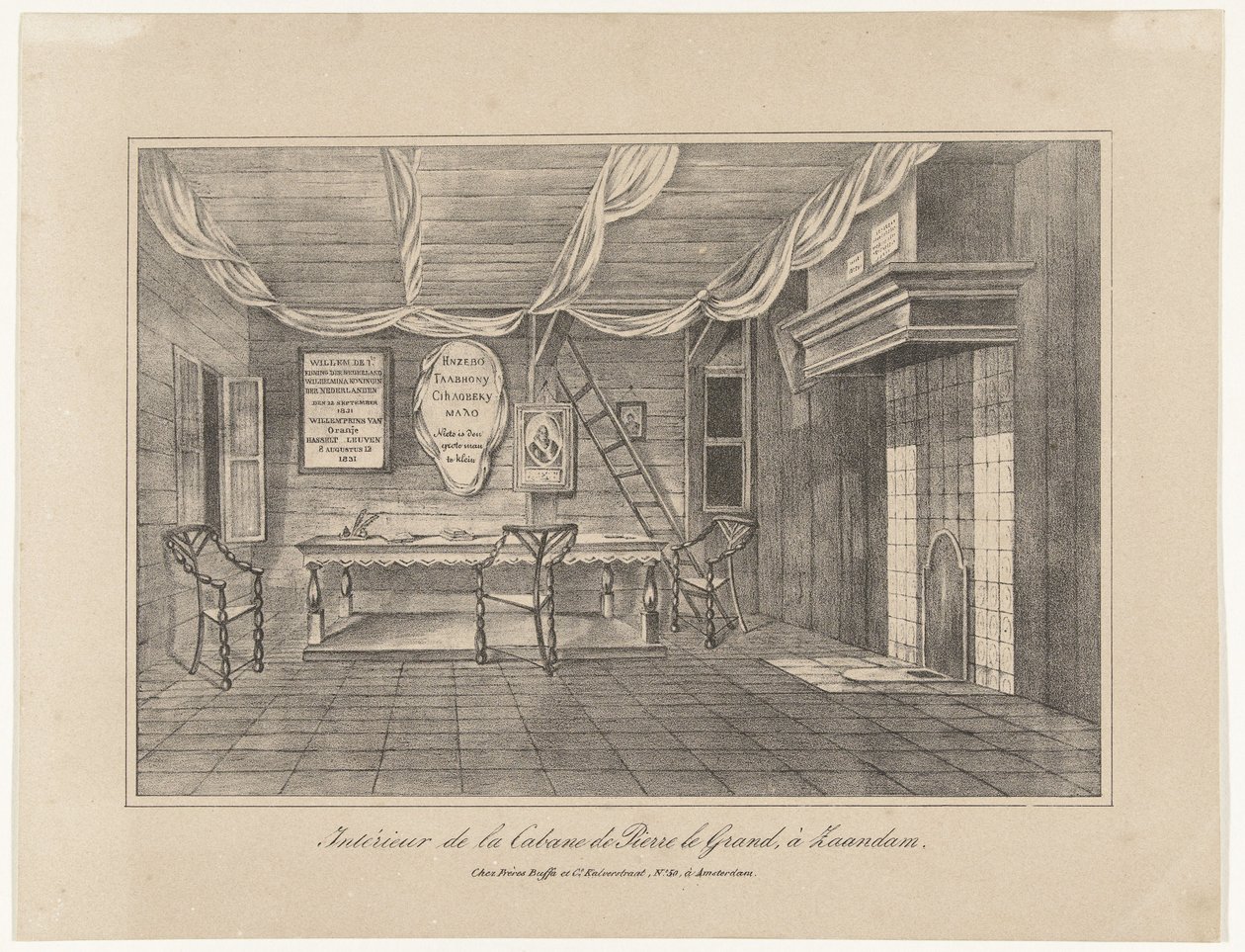 Interiér domu cara Petera v Zaandamu, 1697, polovina 19. století od Unbekannt