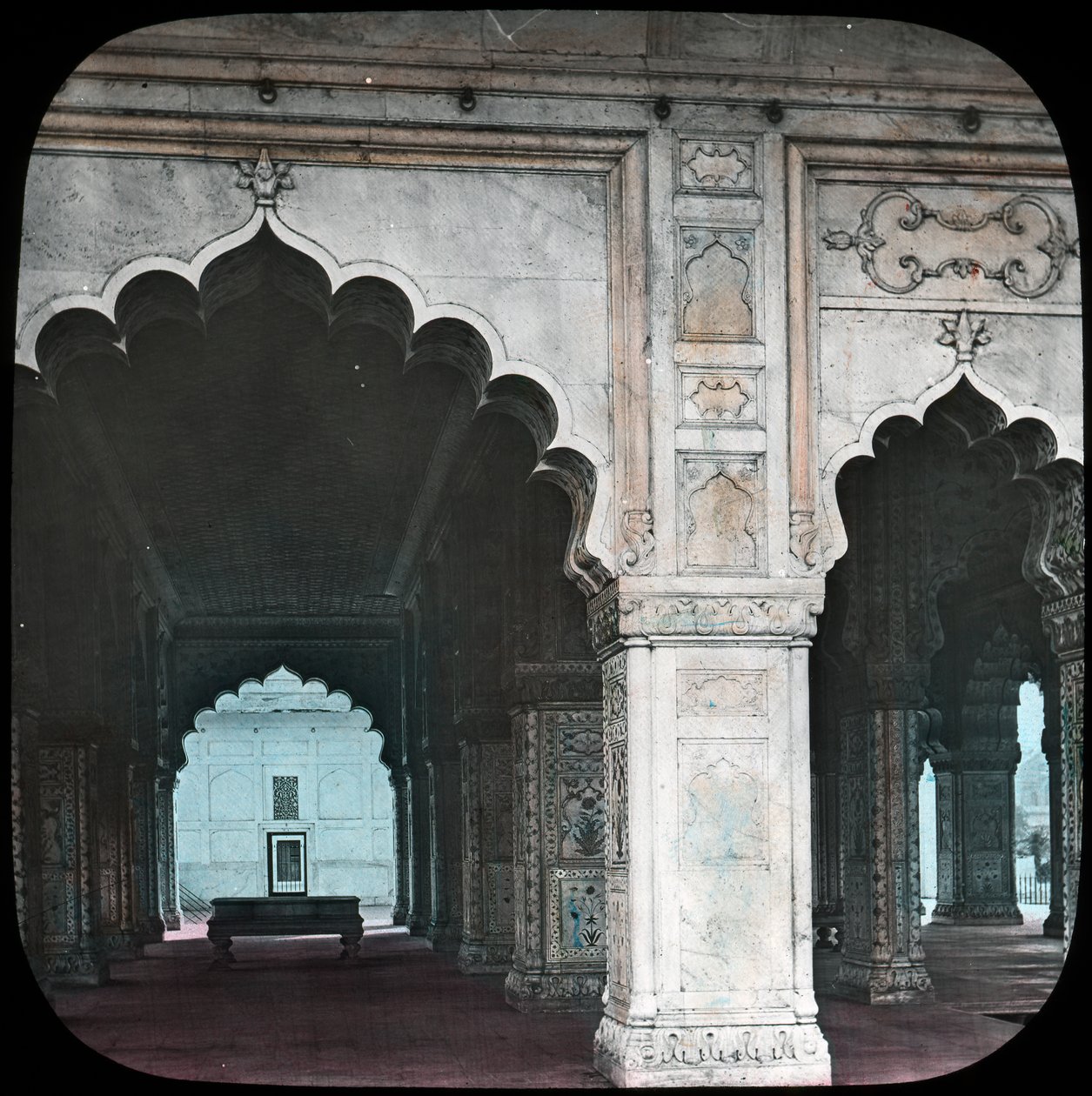 Interiér Diwan-i-Khas, Red Fort, Dillí, Indie, konec 19. nebo začátek 20. století od Unbekannt