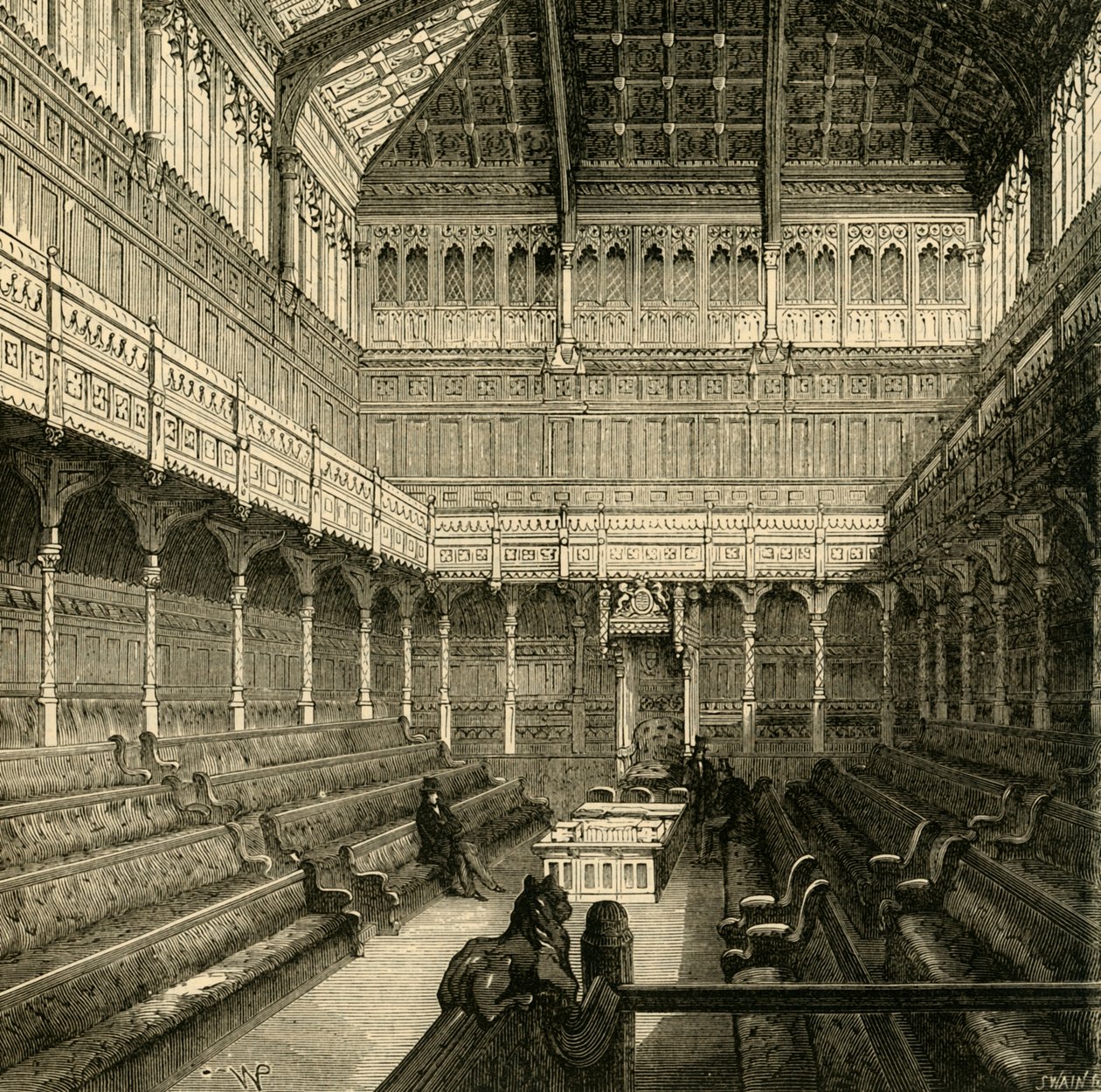 Interiér Dolní sněmovny, 1875, 1881. od Unbekannt