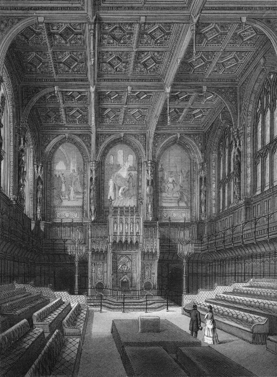 Interiér Sněmovny lordů, Westminsterský palác, Londýn c1878 1878 od Unbekannt