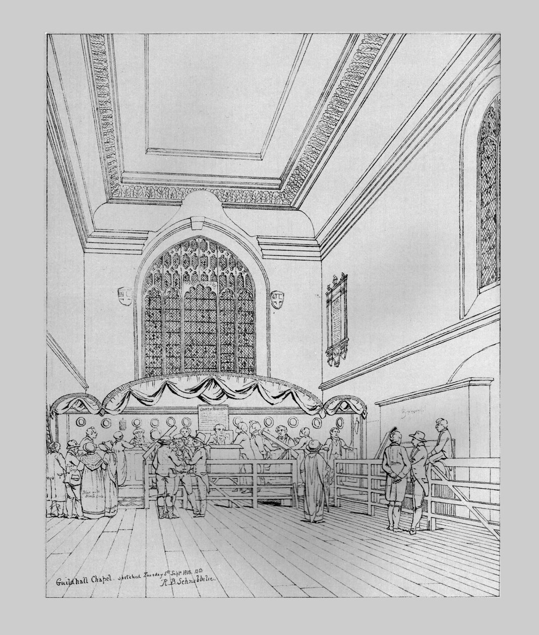 Vnitřní pohled na Guildhall Chapel, 1815, 1886 od Unbekannt