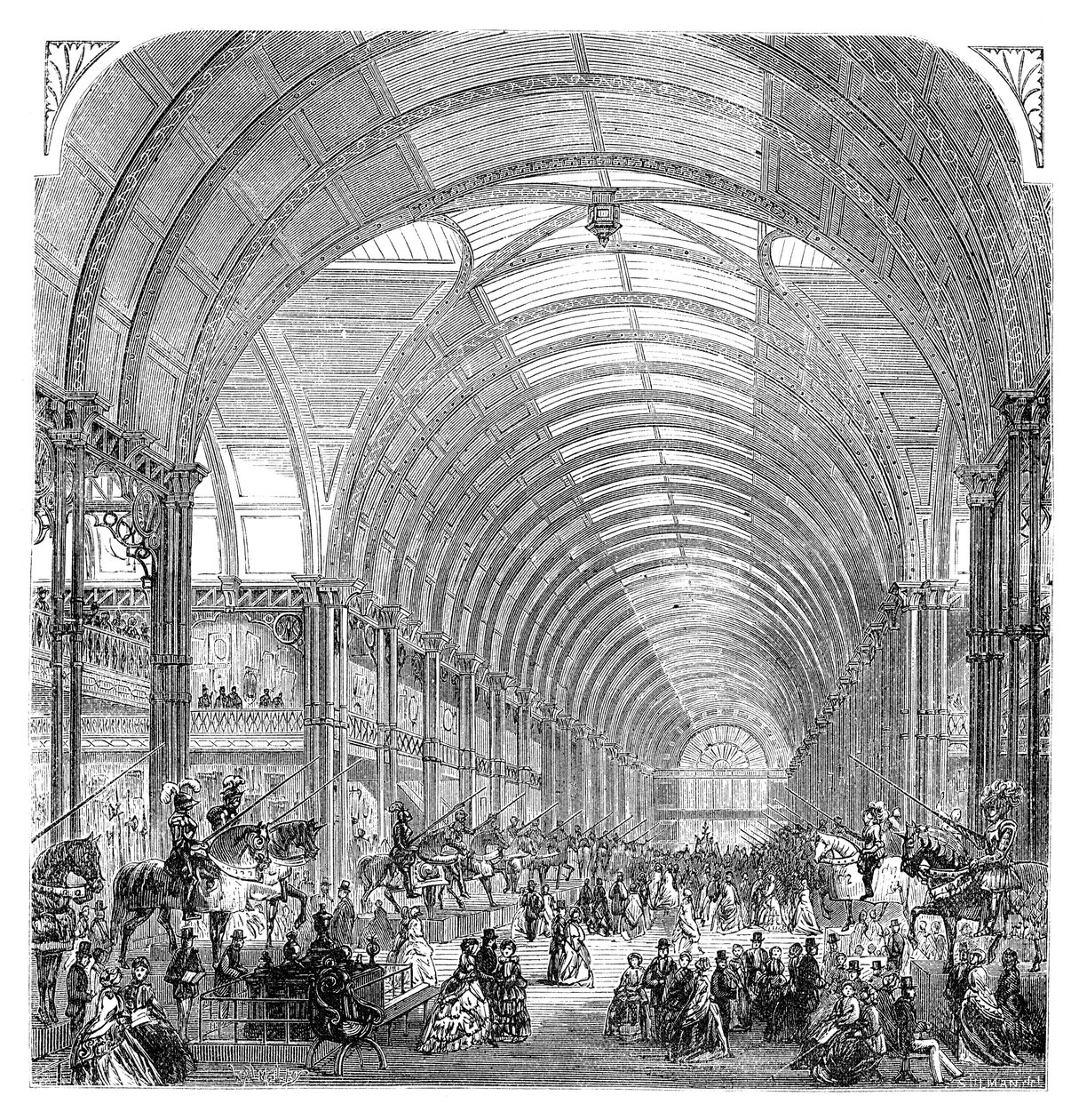 Vnitřní pohled na výstavu v Manchesteru, 1857 konec 19. století od Unbekannt