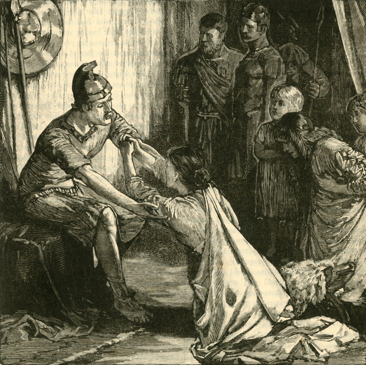 Rozhovor mezi Coriolanem a jeho manželkou a matkou, 1890. od Unbekannt
