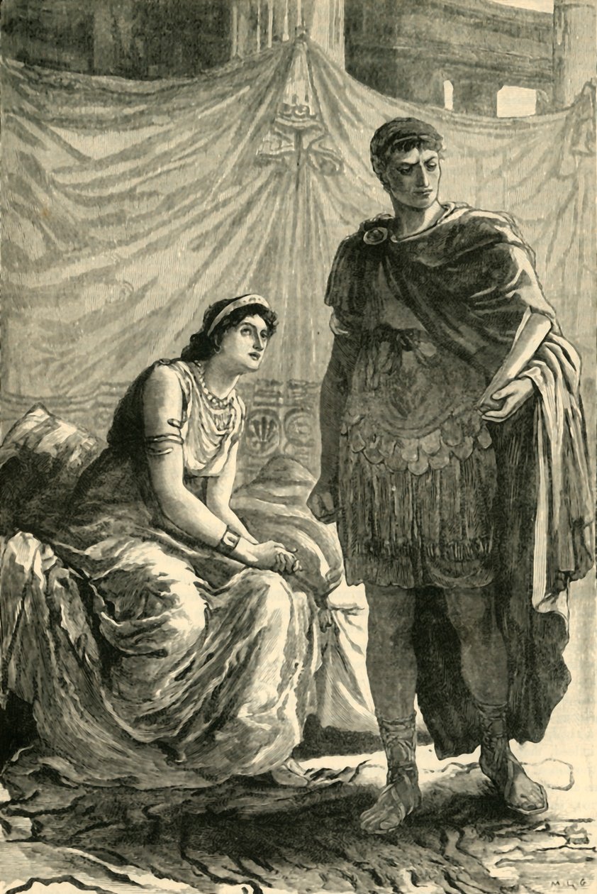 Rozhovor mezi Octavianem a Kleopatrou, 1890. od Unbekannt