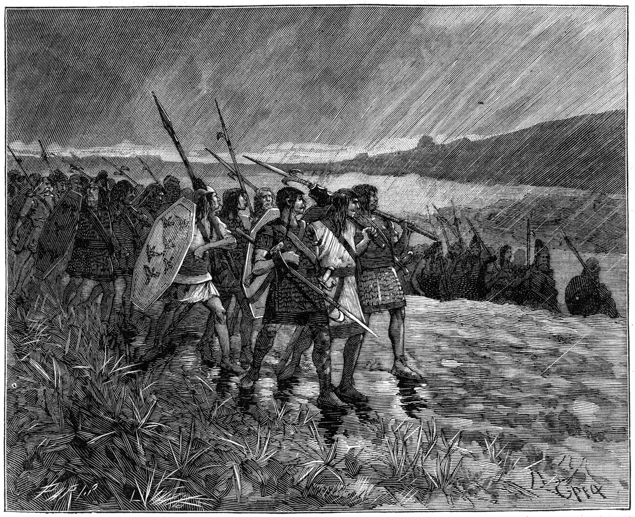 Invaze Alanů nebo Vizigótů, Galie, počátek 5. století 1882-1884 od Unbekannt