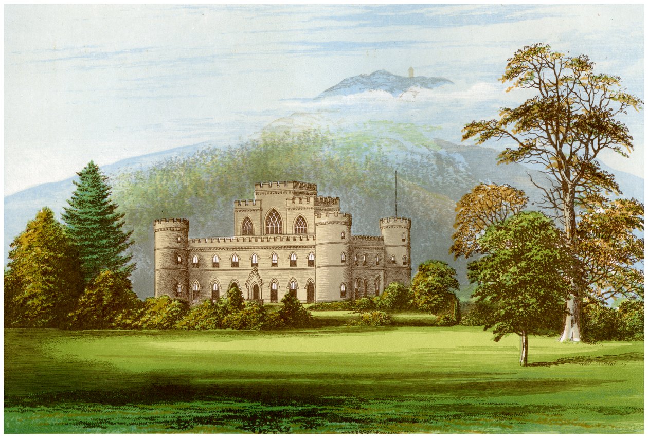 Hrad Inveraray, Argyllshire, Skotsko, domov vévody z Argyll, c1880 od Unbekannt