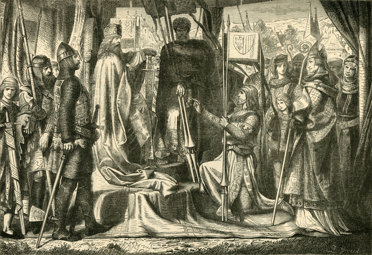 Investitura Jindřicha Jasomirgotta jako prvního rakouského vévody, 1156, 1890. od Unbekannt