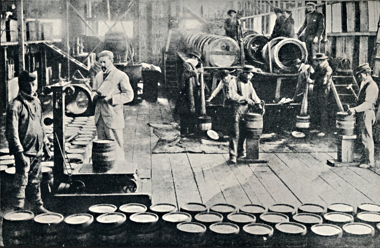 Jód se připravuje k odeslání v Salitreras z Tarapacy, 1911 od Unbekannt