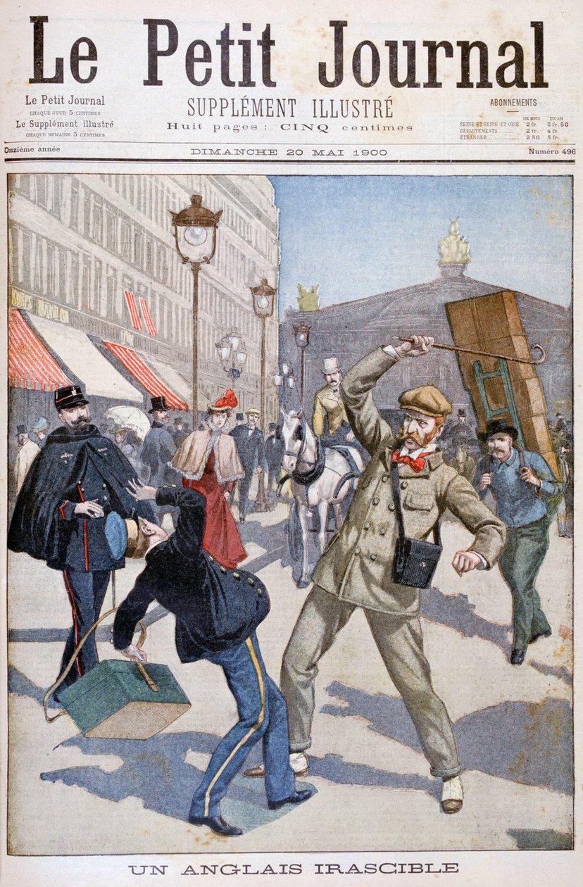 Vznětlivý anglický turista, Paříž, 1900 od Unbekannt