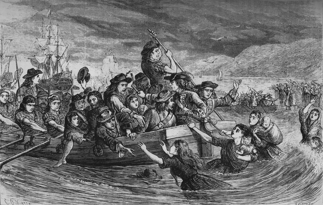 Irish Troops Leaving Limerick, 1692, c1880 od Unbekannt