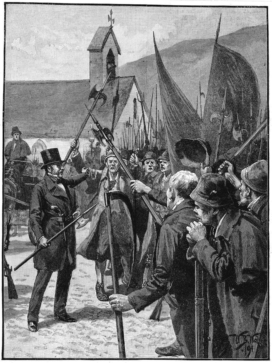 Irští nacionalisté v Mullinahone uznávají Williama Smitha OBriena jako svého vůdce, červenec 1848 od Unbekannt