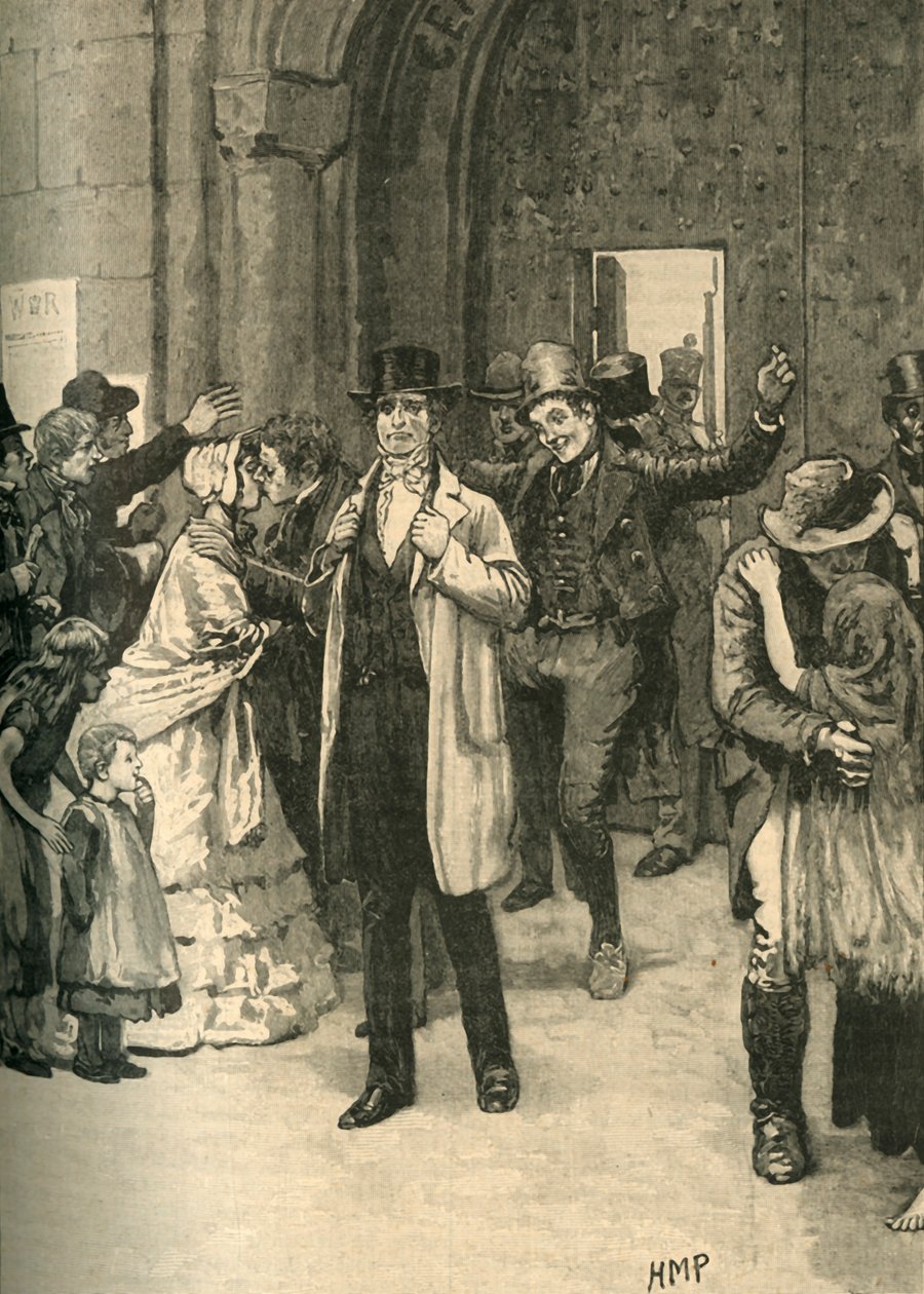 Irští vězni osvobozeni během postupu lorda Mulgravese, 1836 c1890. od Unbekannt