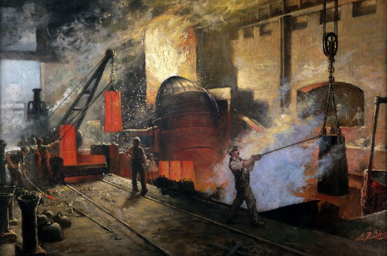 Výroba železa, Bessemer Manufacturing Bessemer Steel od Unbekannt