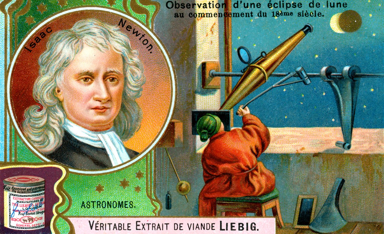Isaac Newton, anglický matematik, astronom a fyzik, c1900 od Unbekannt