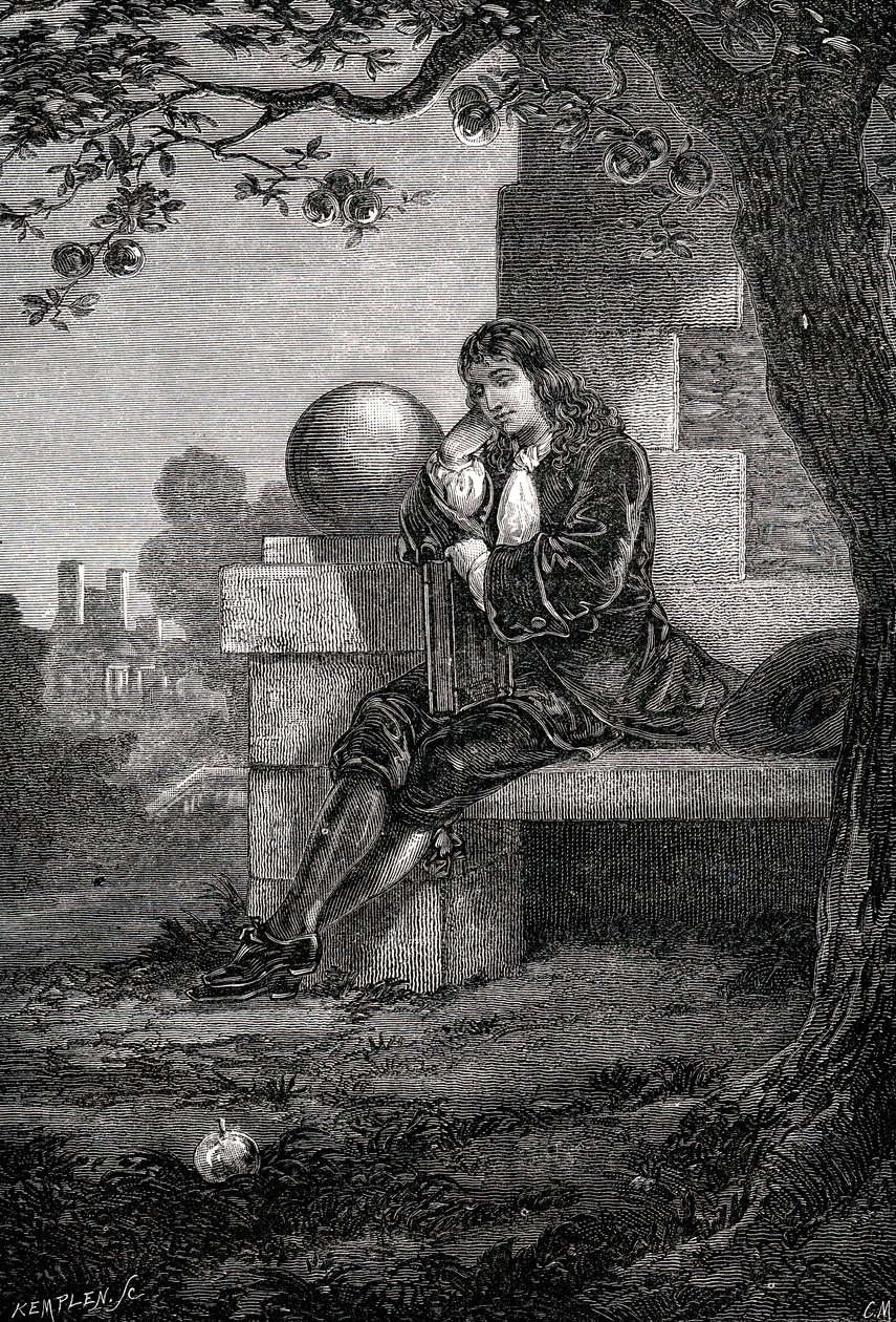Isaac Newton, anglický vědec a matematik, 17. století c1880 od Unbekannt