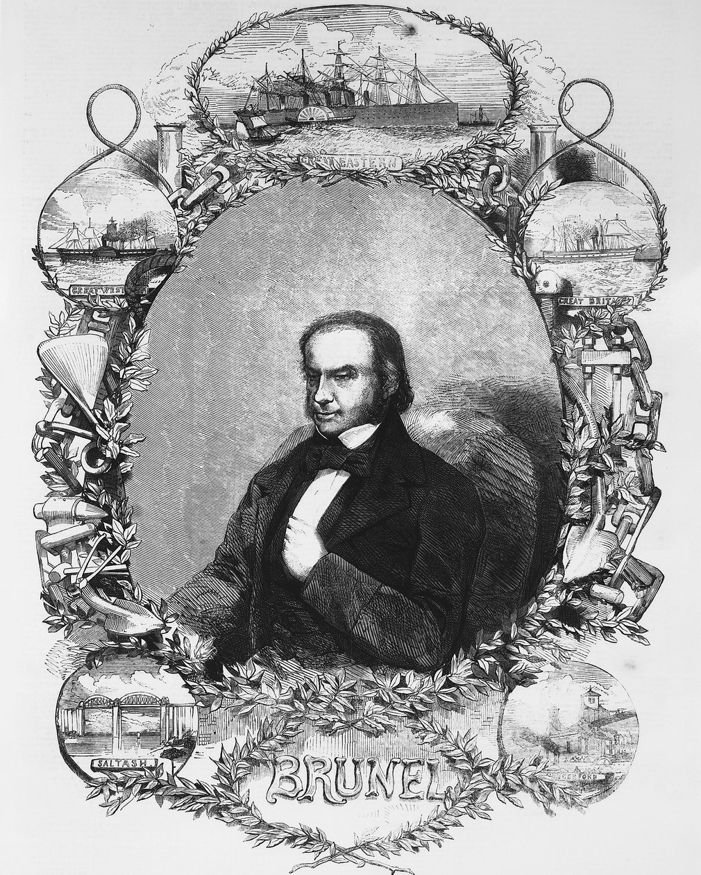 Isambard Kingdom Brunel, stavební inženýr, 50. léta 19. století od Unbekannt