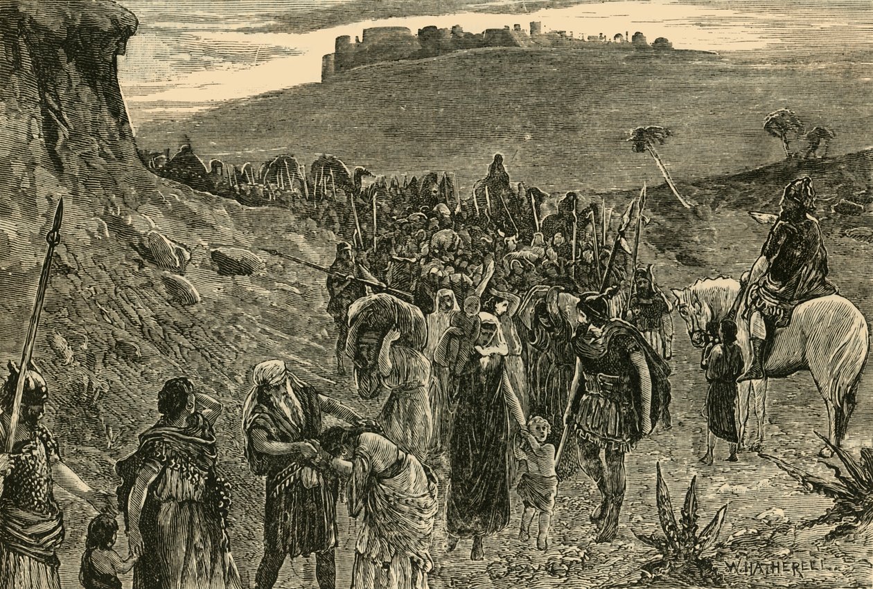Izraelité jdou do zajetí, 1890. od Unbekannt