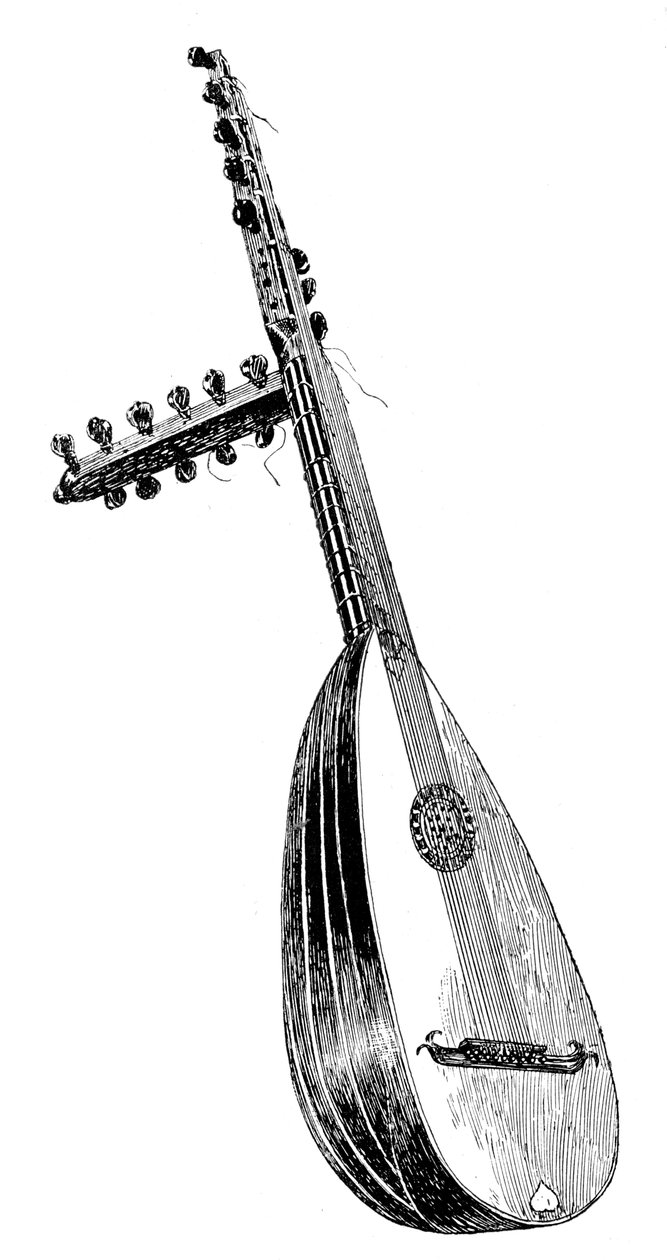 Italská theorba, 16. století, 1901 od Unbekannt