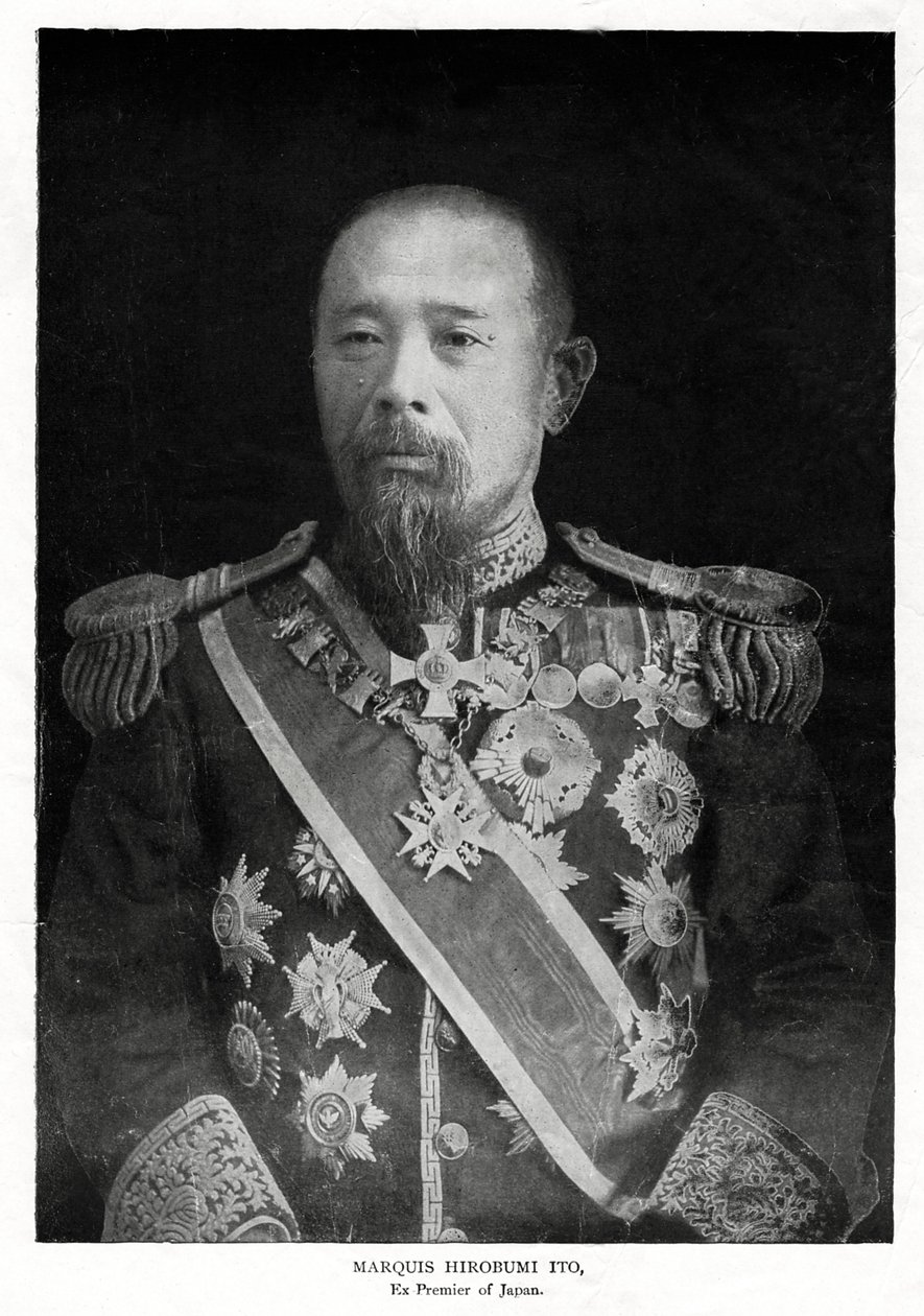 Ito Hirobumi, první premiér Japonska, 1908 od Unbekannt