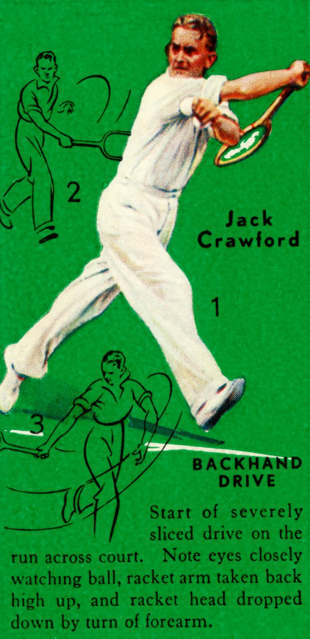 Jack Crawford - Backhand Drive, c1935. od Unbekannt