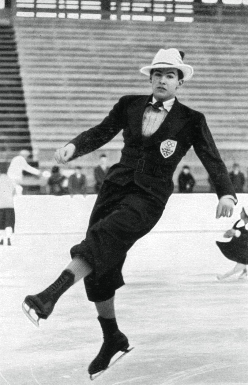 Jack Dunn , britský krasobruslař, zimní olympijské hry, Garmisch-Partenkirchen, Německo, 1936 od Unbekannt