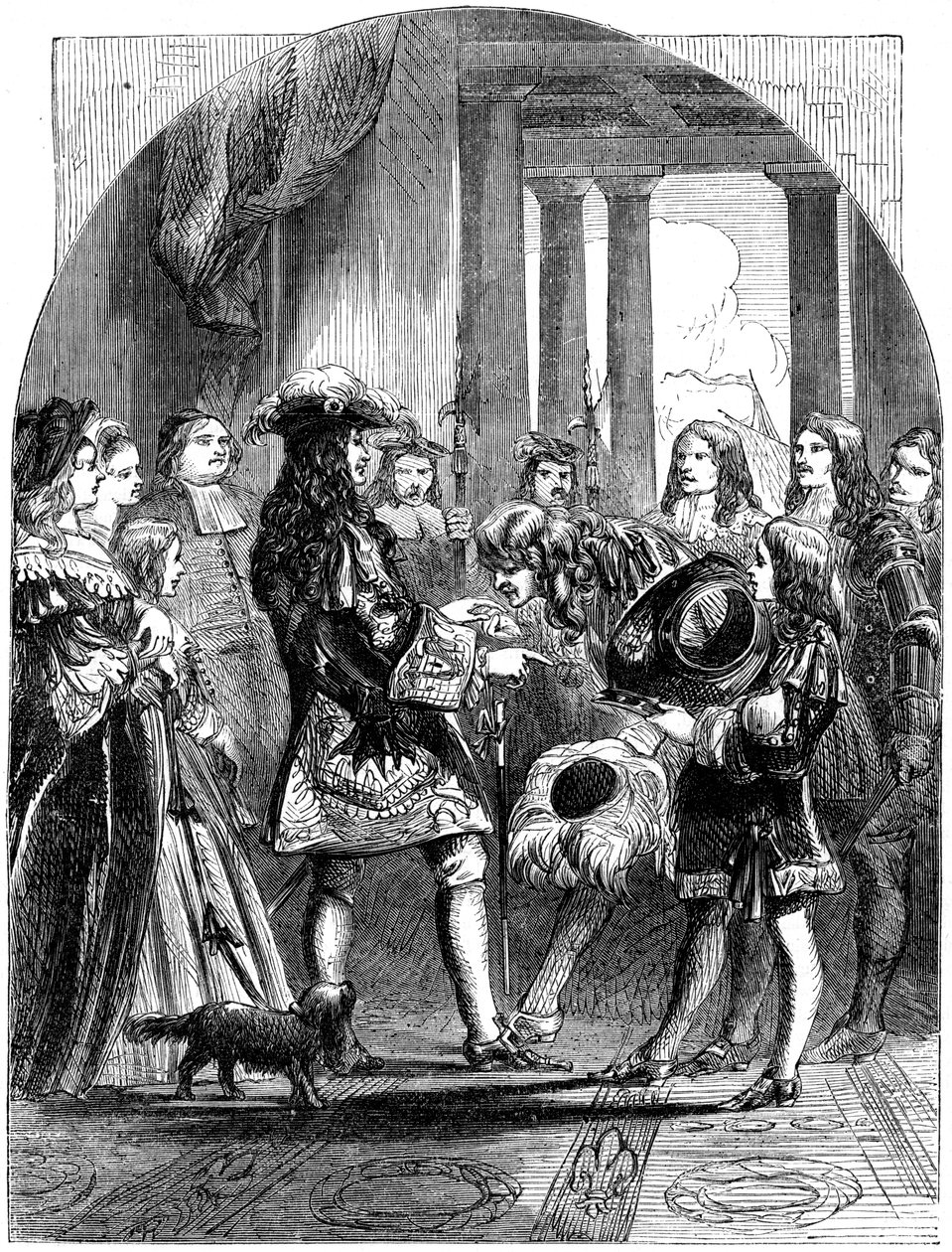 Jakub II. se rozloučil s francouzským Ludvíkem XIV., 1689 od Unbekannt
