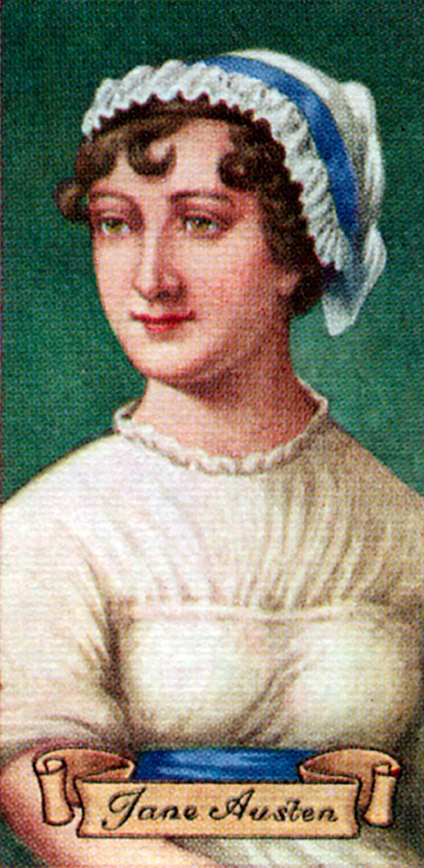 Jane Austen, převzato ze série cigaretových karet, 1935 od Unbekannt