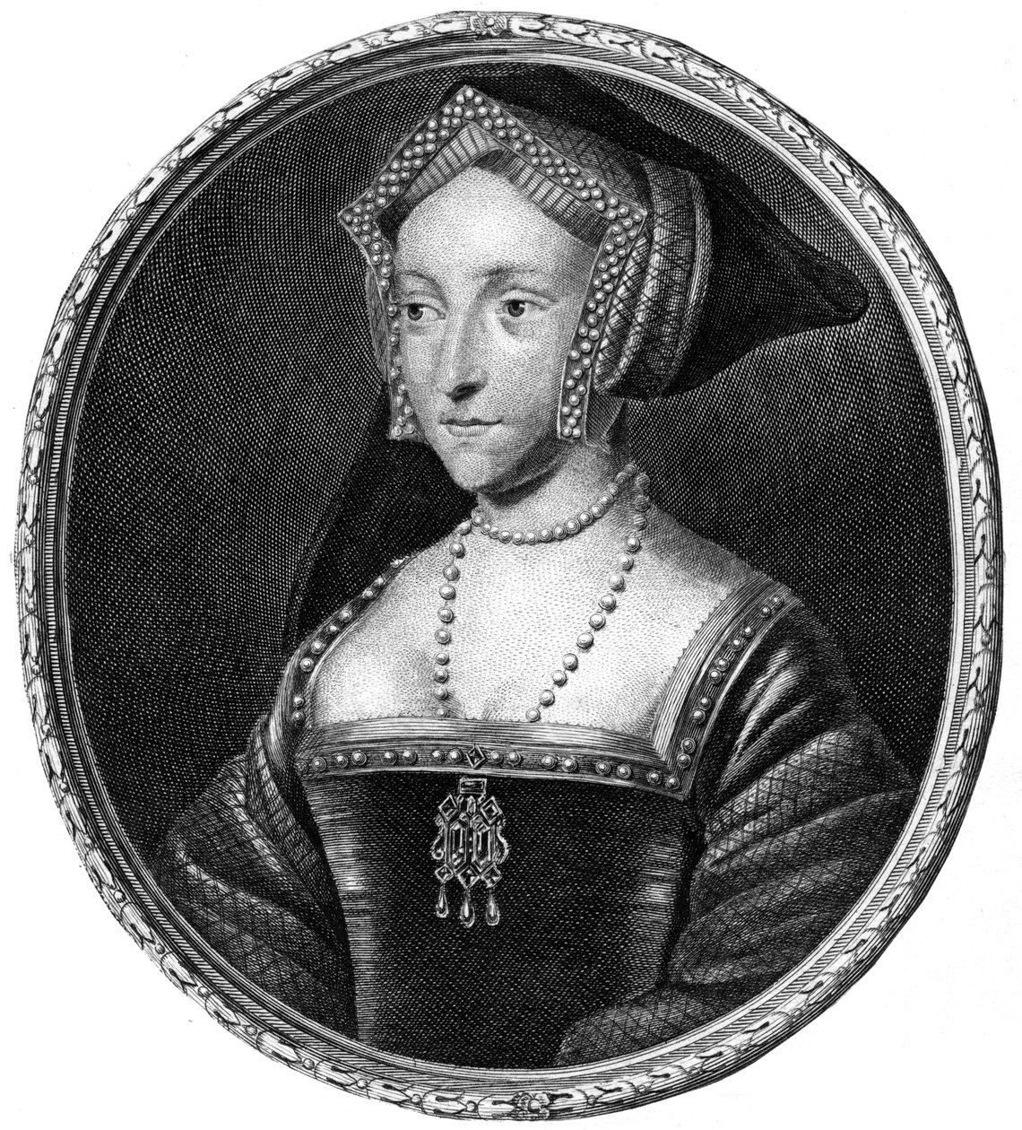 Jane Seymour, královna choť Anglie a třetí manželka Jindřicha VIII od Unbekannt