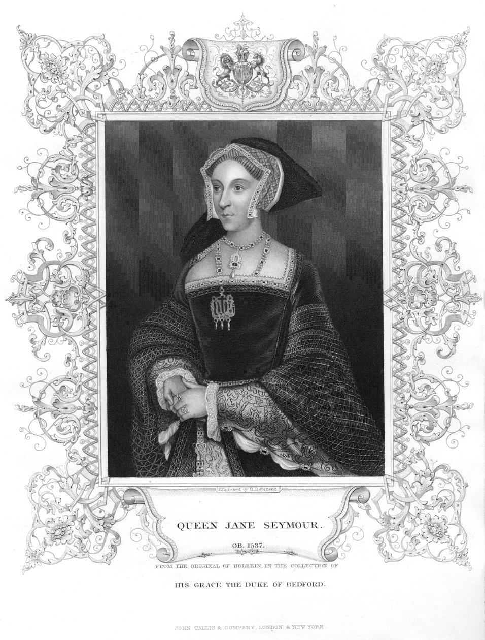 Jane Seymour, třetí manželka Jindřicha VIII., c1536, 19. století od Unbekannt