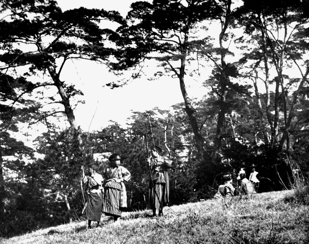 Japonské děti si hrají s luky, Korea, 1900 od Unbekannt