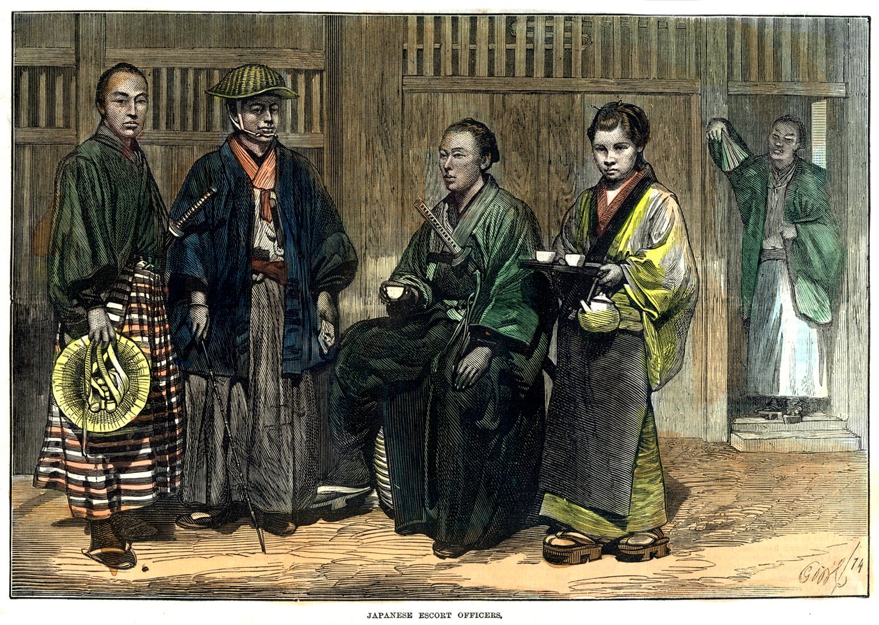 Japonští eskortní důstojníci, 1874 od Unbekannt