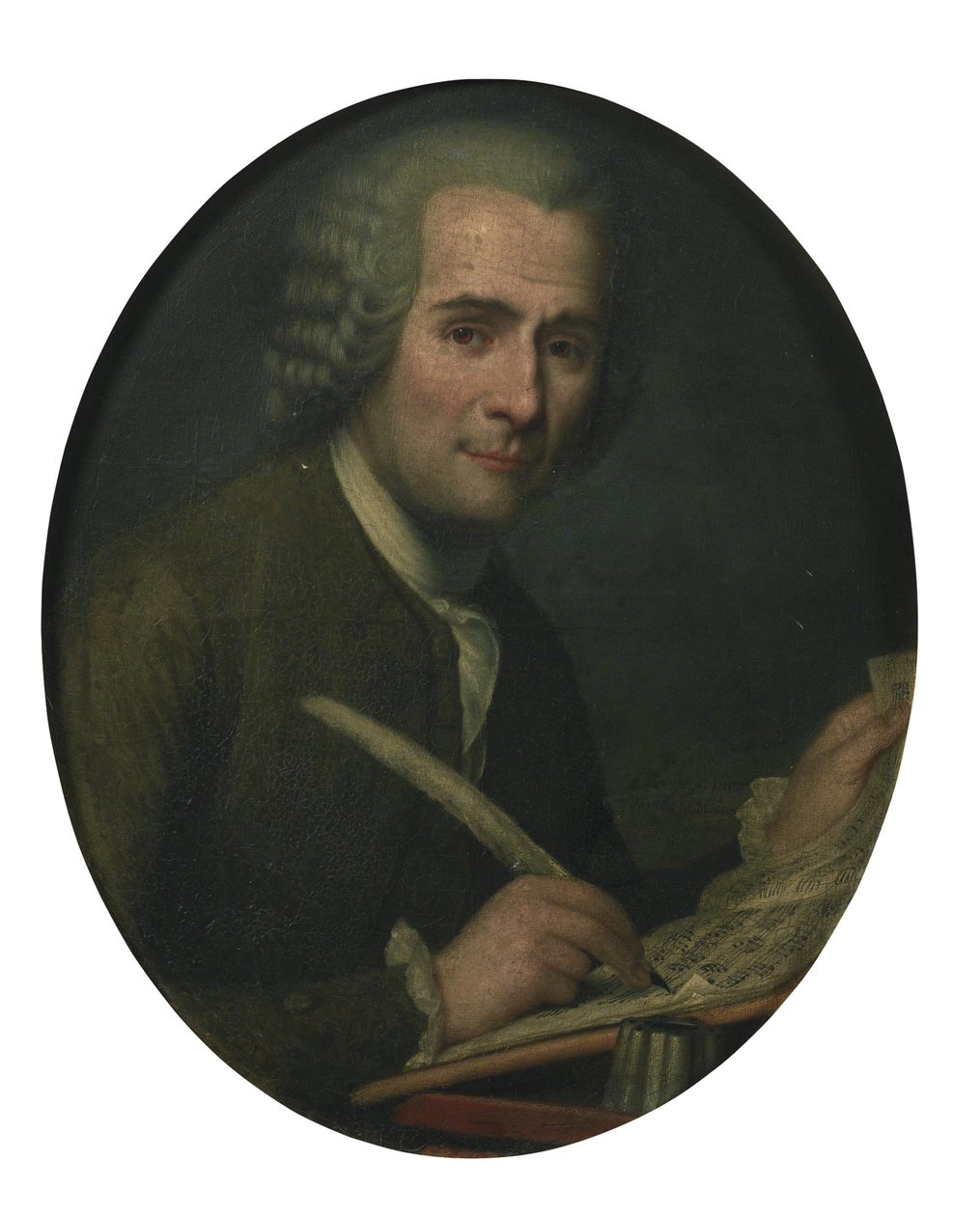 Jean-Jacques Rousseau 1712-1778 psaní not od Unbekannt