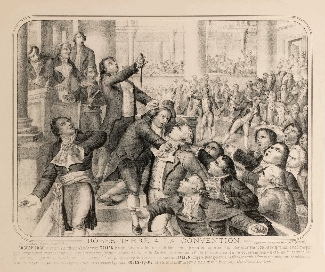 Jean-Lambert Tallien na tribuně Národního shromáždění na 9. Thermidoru..., 1794. od Unbekannt