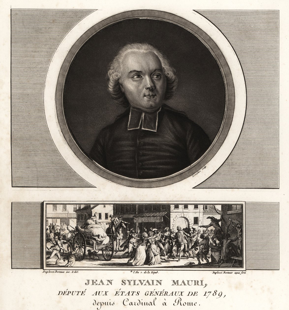 Jean-Sylvain Mauri nebo Jean-Sifrein Maury (1746-1817), francouzský kardinál, arcibiskup a biskup z Montefiascone od Unbekannt