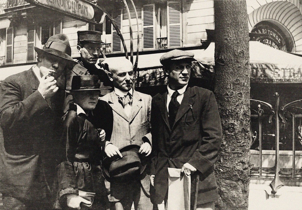 Jean Cocteau, Manuel Ortiz de Zárate, Henri-Pierre Roché, Marie Vassilieff, Max..., 1916. od Unbekannt