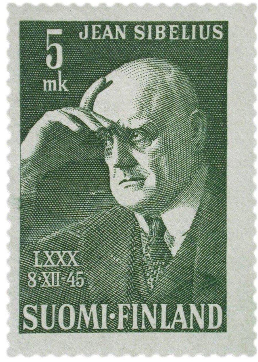 Jean Sibelius poštovní známka, 1945 od Unbekannt