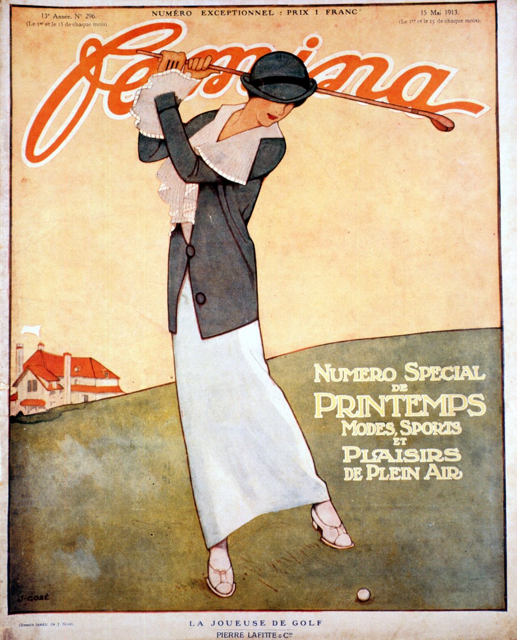 Jemima, obálka časopisu, francouzsky, květen 1913 od Unbekannt