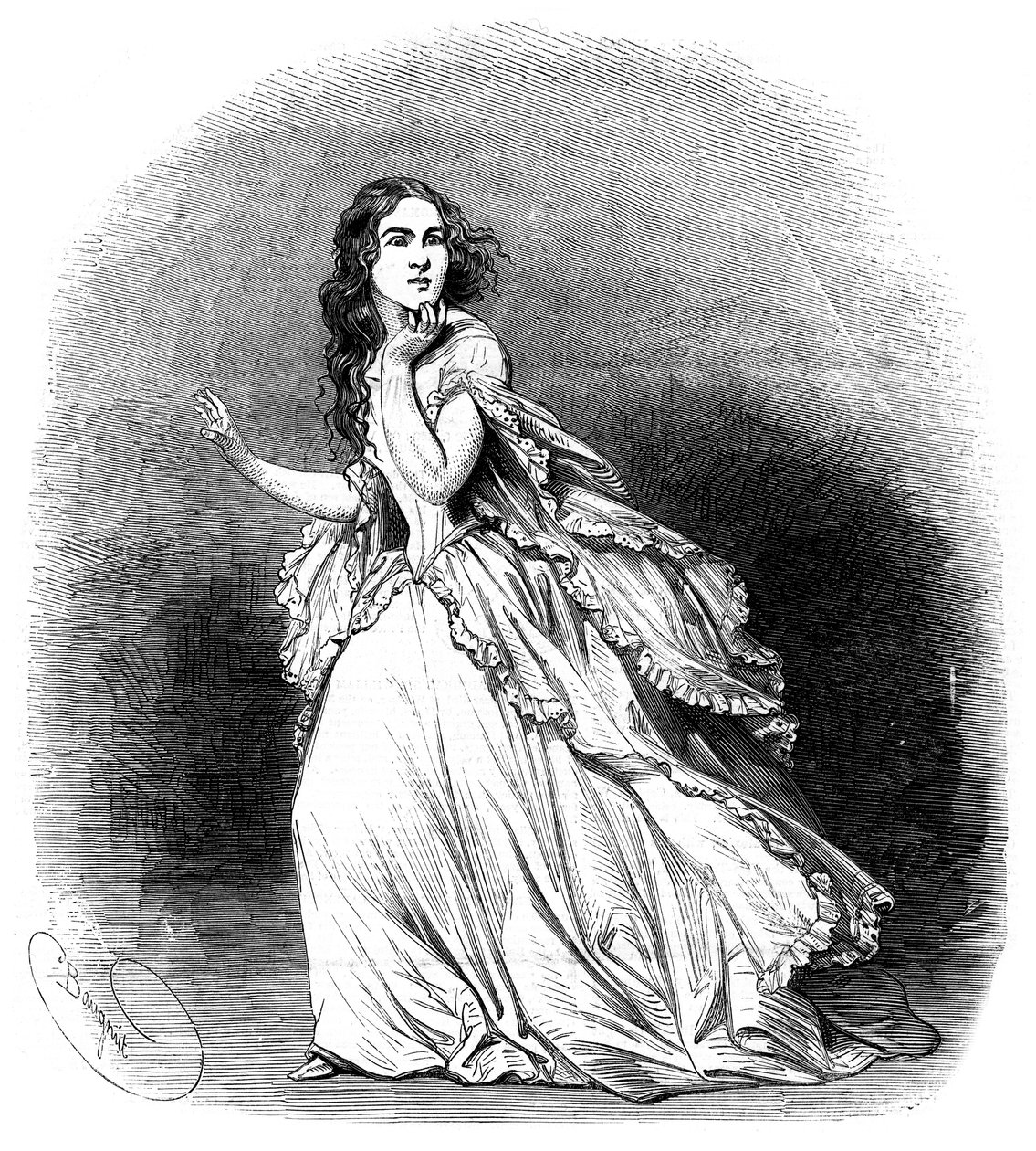 Jenny Lind, sopranistka známá jako Švédský slavík, 1848 od Unbekannt
