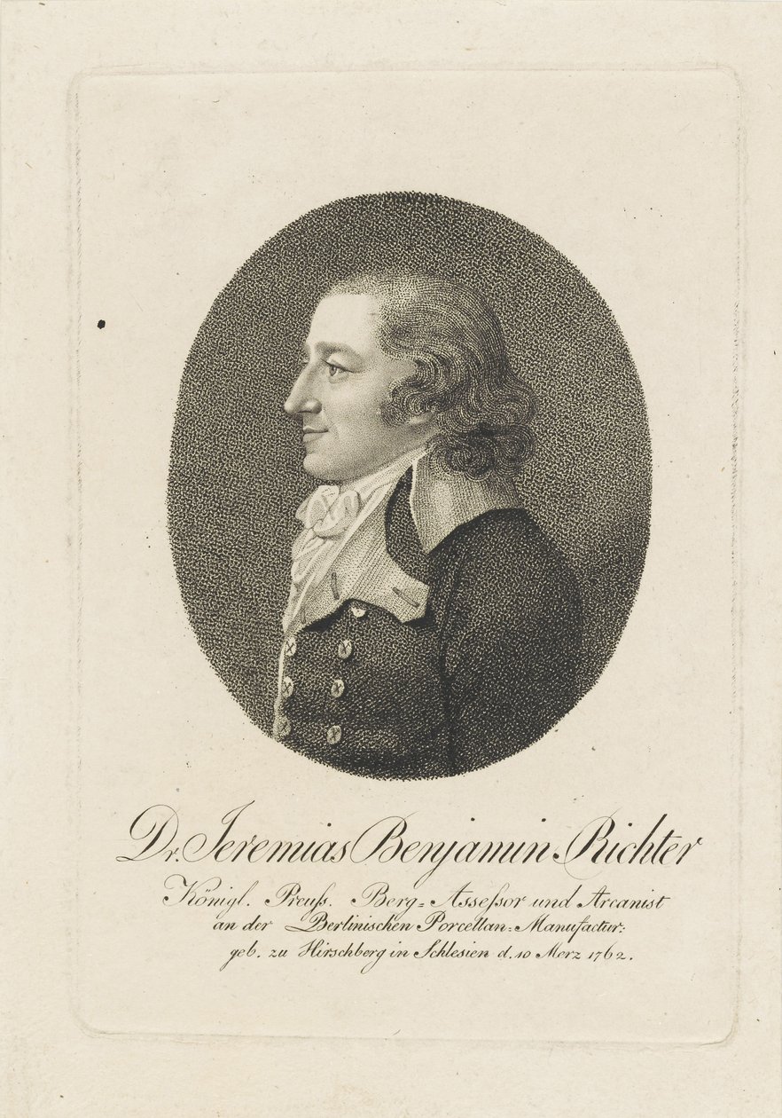 Jeremiáš Benjamin Richter 1762-1807, c. 1800 od Unbekannt