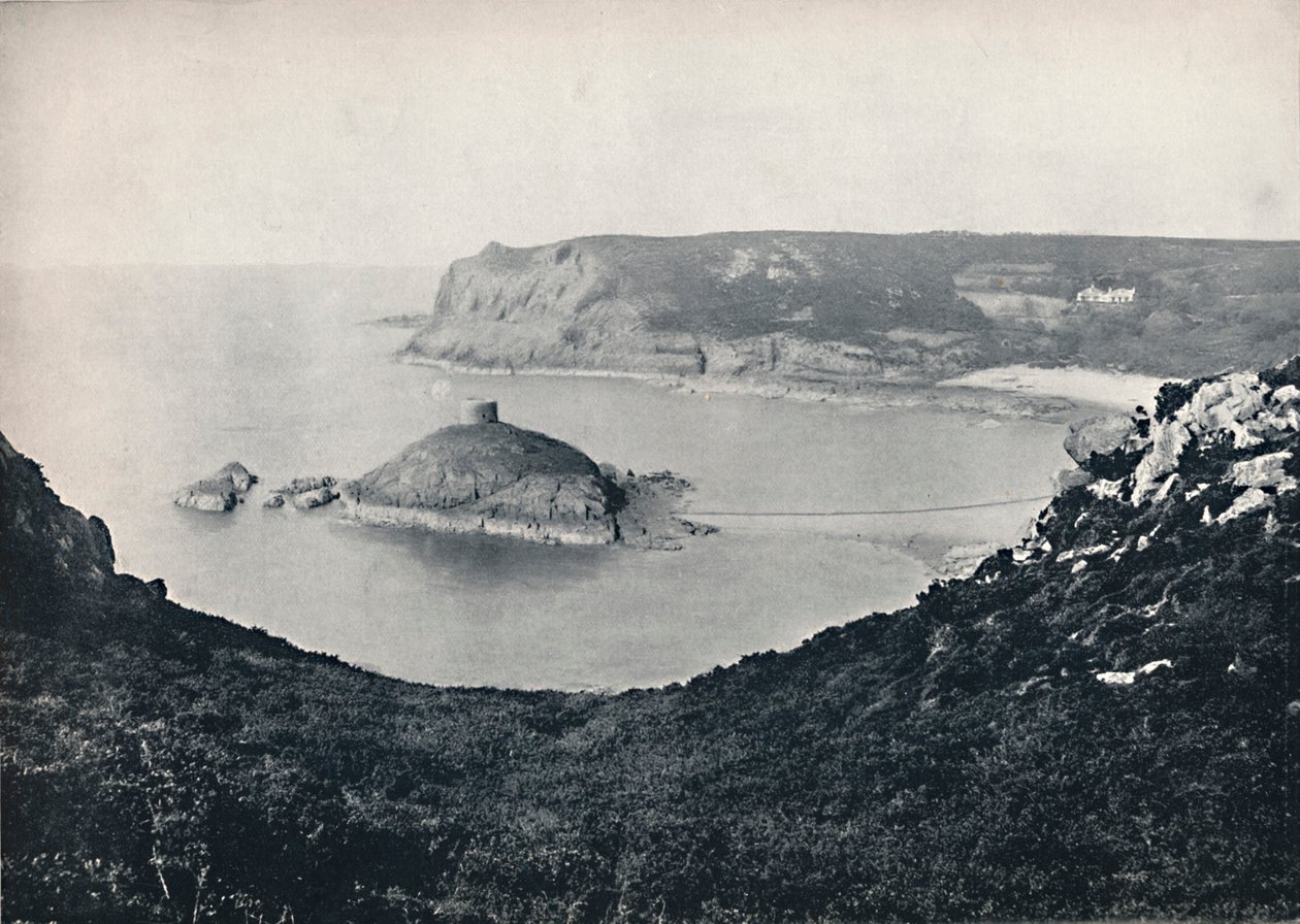 Jersey - Portelet Bay a ostrov Janvrin, 1895 od Unbekannt
