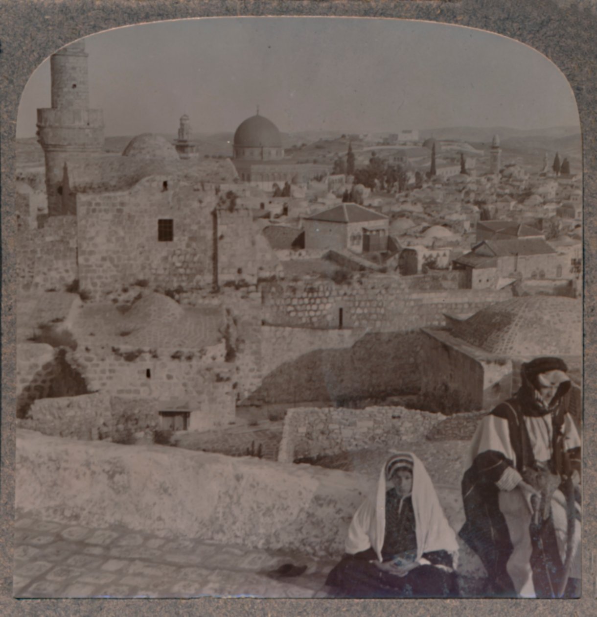 Jeruzalém ze školy nad mešitou, ukazuje věž Antonio, c1900 od Unbekannt