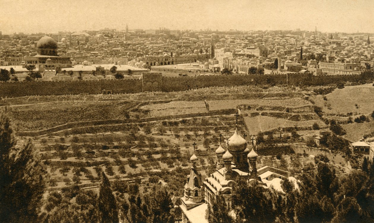 Jeruzalém z Olivetské hory, c1918-c1939. od Unbekannt
