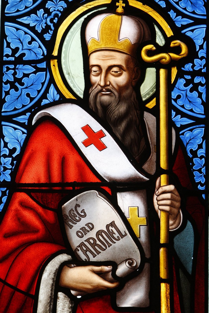 Jeruzalémský patriarcha Saint Albert vitráže v kostele Pont L