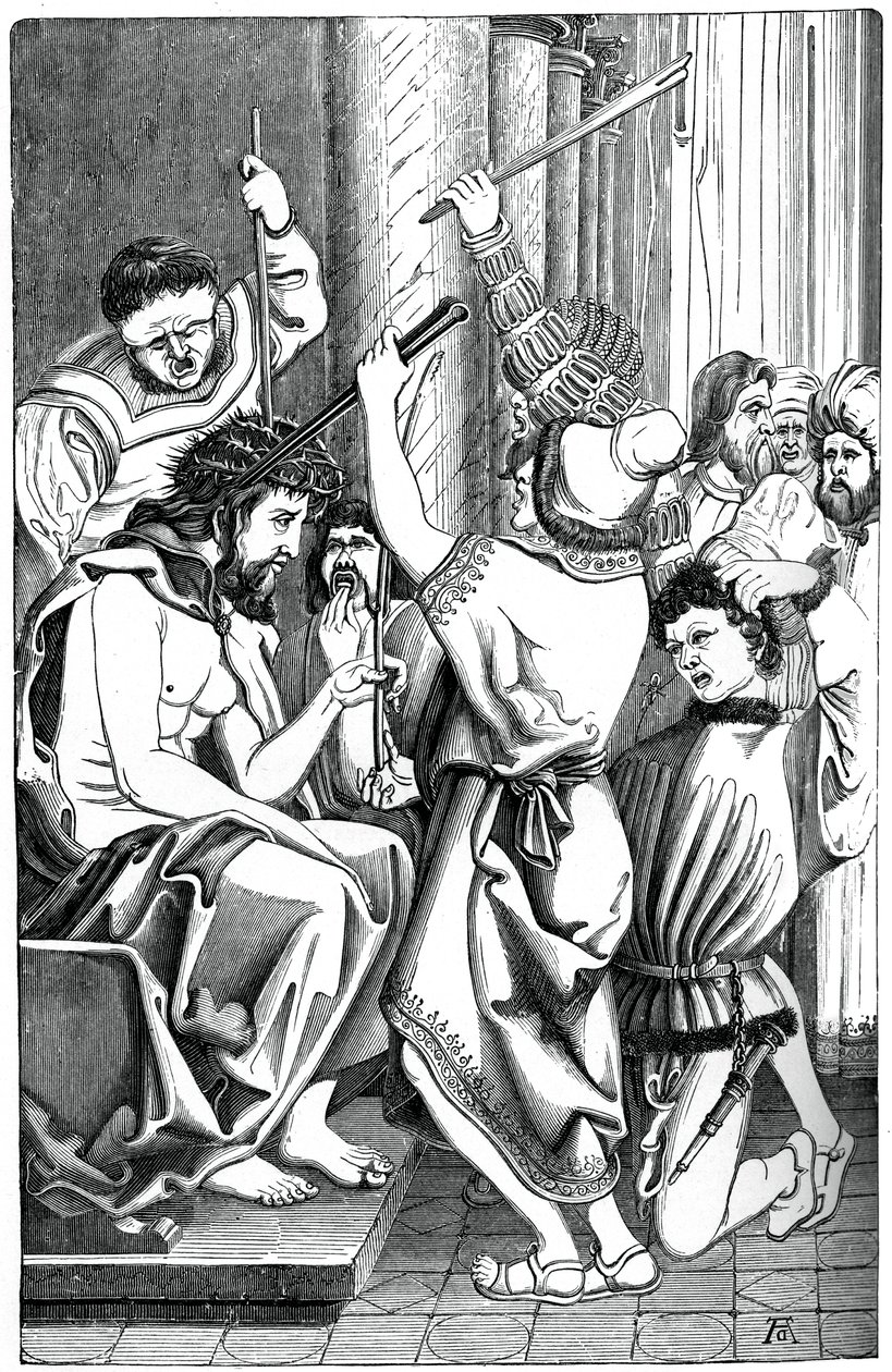 Ježíš korunován trním, 1870 od Unbekannt