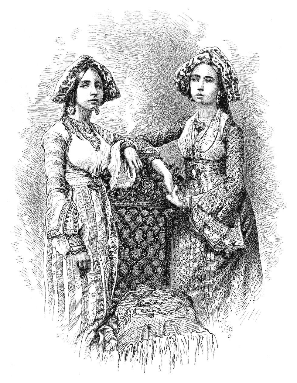 Židovské ženy z Kochi, Indie, 1895 od Unbekannt