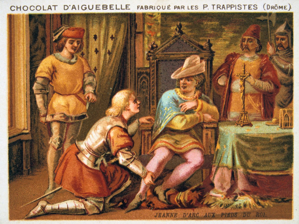 Johanka z Arku u nohou Karla VII., c1429, konec 19. století od Unbekannt