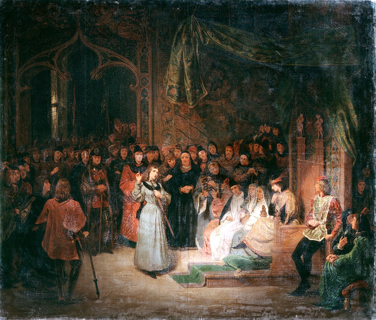 Johanka z Arku před králem Karlem VII v Chinon, únor, 1429 c1811-1858 od Unbekannt