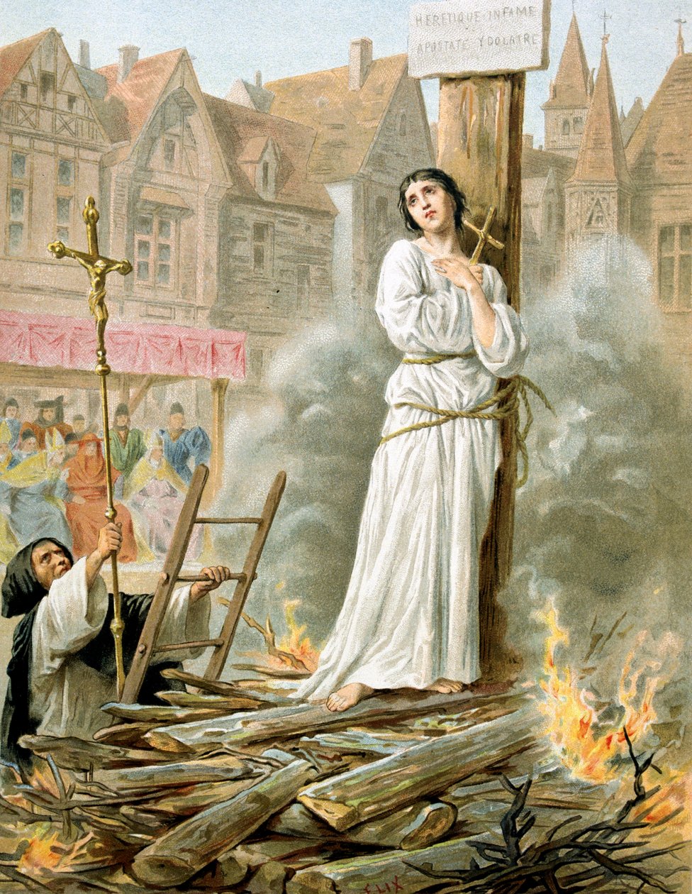 Johanka z Arku c1412-1431, Panna Orleánská, francouzský vlastenec a mučedník, 19. stol. od Unbekannt