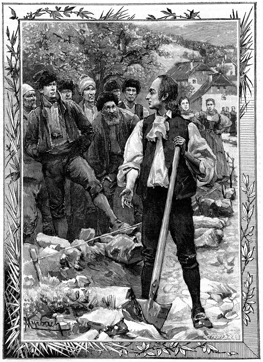 Johann Friedrich Oberlin, luteránský filantrop, c1800 c1880 od Unbekannt