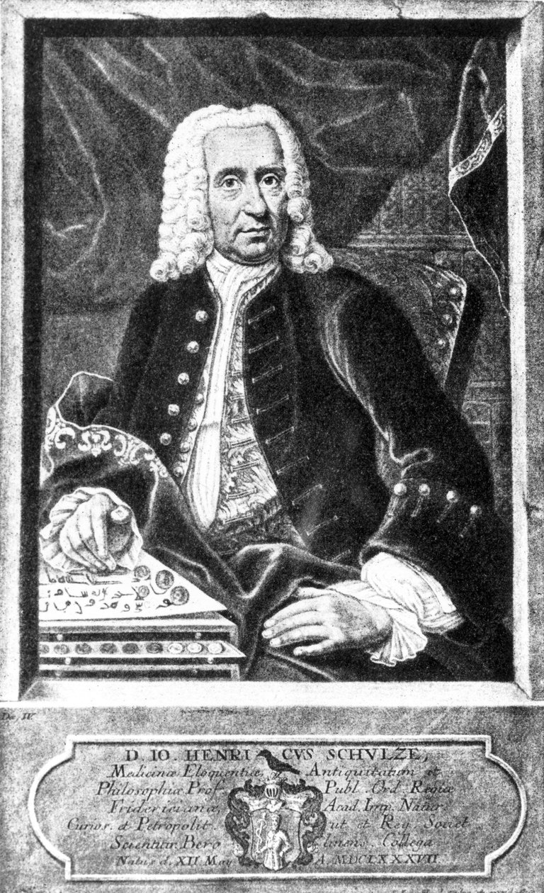 Johann Heinrich Schulze, německý anticipátor fotografie, c 1710 od Unbekannt